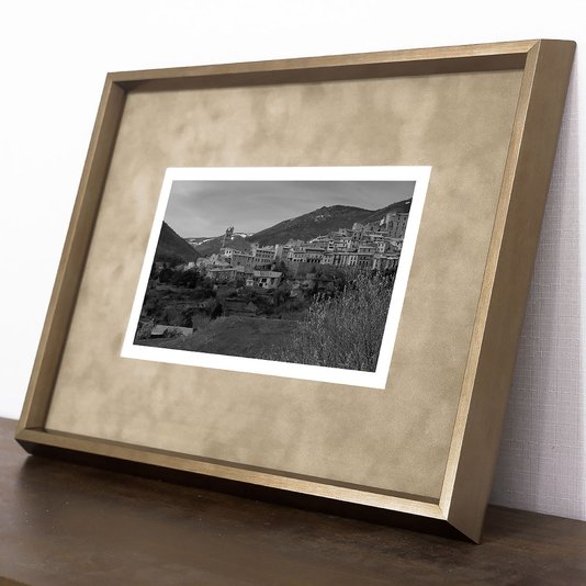 Quadro Decorativo com Moldura Bronze Paisagem Roussillon 40x30cm