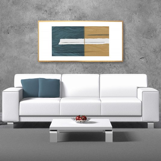 Quadro Decorativo com Ilustração Abstrata.