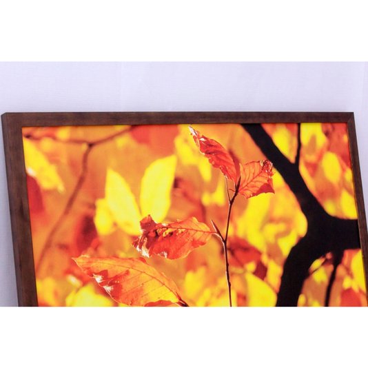 Quadro Decorativo com Moldura Rústica Folhagem de Outono 90x60cm