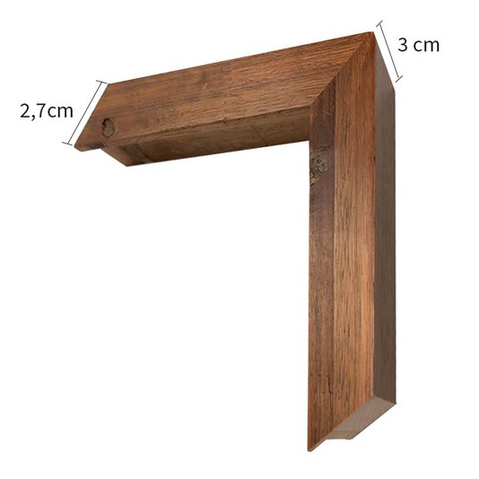 Quadro Decorativo com Moldura Rústica Folhagem de Outono 90x60cm