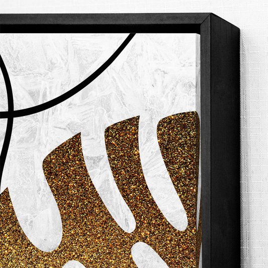 Quadro Decorativo de Folhas Tela Canvas com Moldura 70x90 cm