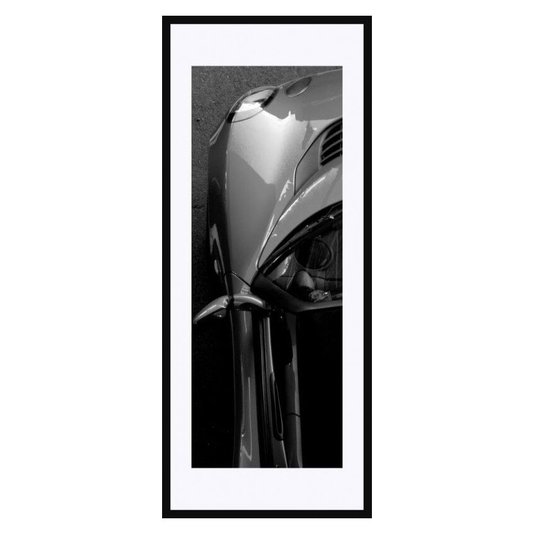 Quadro Decorativo em Preto e Branco Carro Vista Superior I 50x120cm