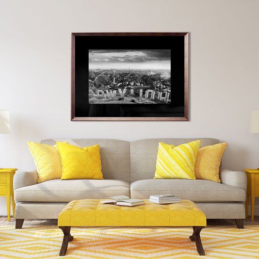 Quadro Decorativo em Preto e Branco Diversos Pontos Turísticos 120x90cm