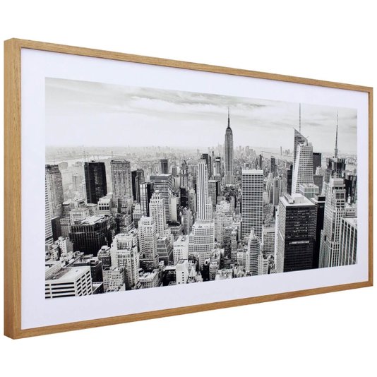 Quadro Decorativo em Preto e Branco Empire State Building em Nova York 100x50cm