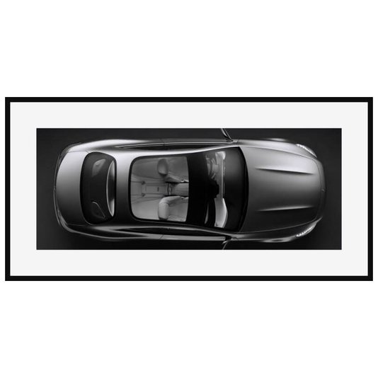 Quadro Decorativo em Preto e Branco Mercedes S Class Coupé 140x70cm