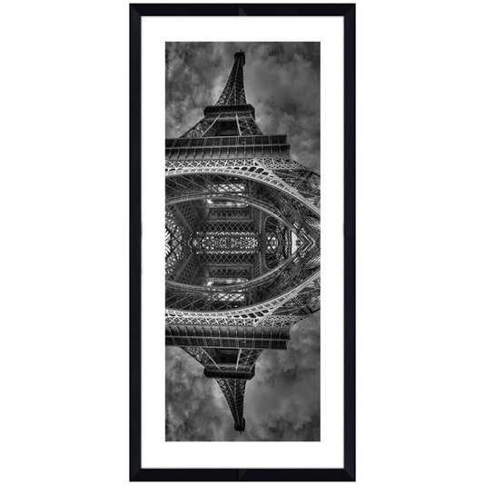 Quadro Decorativo em Preto e Branco Paris Torre Eiffel 90x190cm