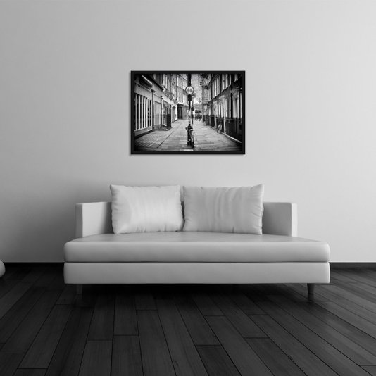 Quadro em Preto e Branco Rua Meard Street em Soho Londres 70x50cm