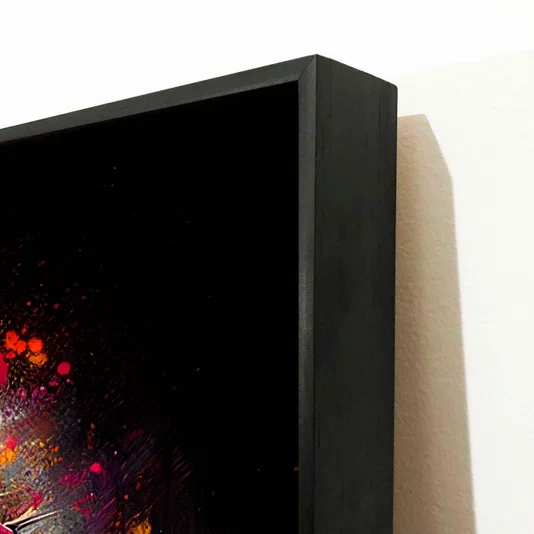 Quadro Decorativo em Tela Canvas Leão Colorido com Coroa de Espinho 120X120 CM