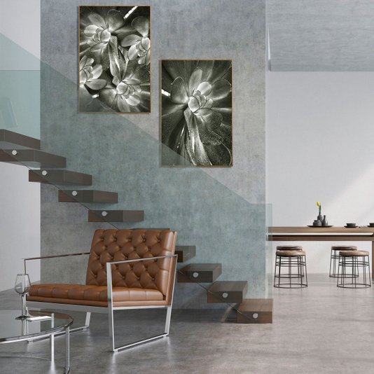 Quadro Decorativo Floral Suculentas Verdes 70x100 cm