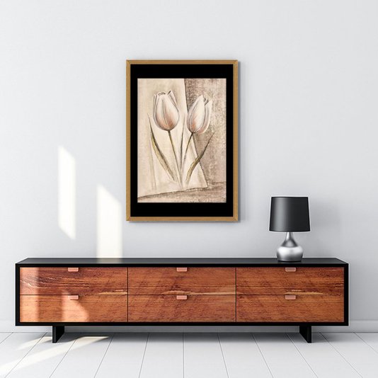 Quadro Decorativo Floral Tulipas 60x90cm
