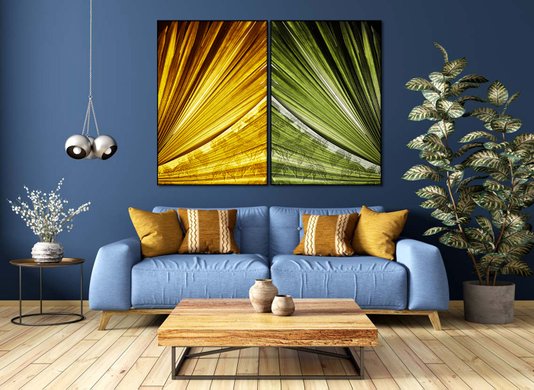 Quadro Decorativo Folha Verde com Moldura Preta - Escolha o Tamanho