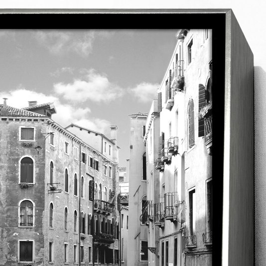 Quadro Decorativo Grande Paisagem Ponte Sobre Canal em Veneza - Sofisticação e Elegância