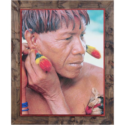 Quadro Decorativo Indígena Impressão Digital 95x115cm