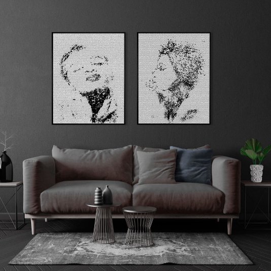 Quadro Decorativo Moderno com Moldura Arte Abstrata Mulher - Escolha o Tamanho