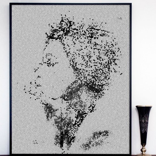 Quadro Decorativo Moderno com Moldura Arte Abstrata Mulher - Escolha o Tamanho