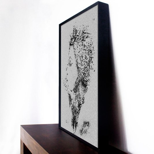 Quadro Decorativo Moderno com Moldura Arte Abstrata Mulher - Escolha o Tamanho