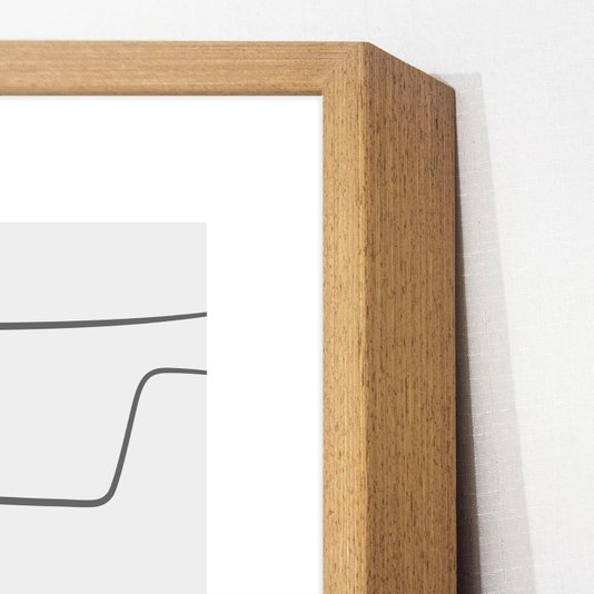 Quadro Decorativo Moderno com Moldura Arte Traços Abstratos - Escolha o Tamanho