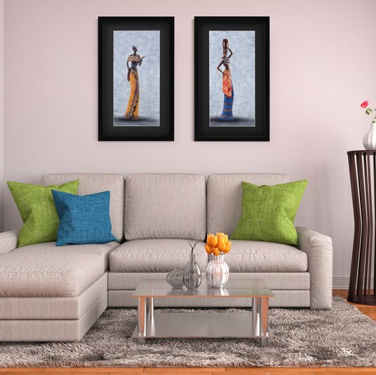 Quadro Decorativo Mulher Africana 35x60cm