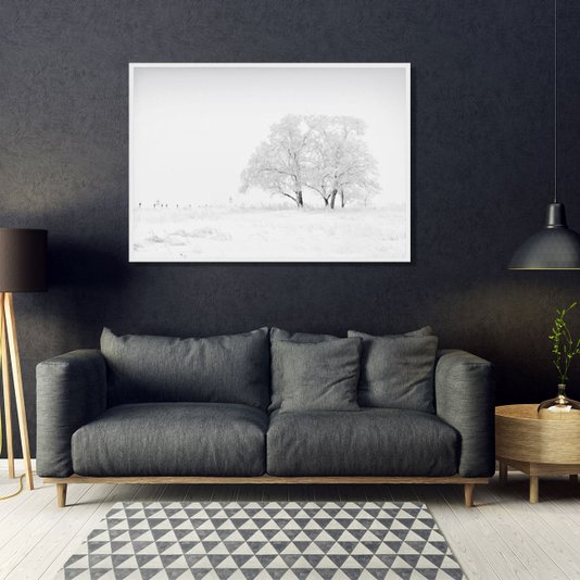Quadro Decorativo Paisagem Coberta por Neve 120x80cm