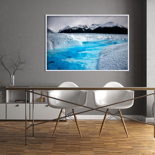 Quadro Decorativo Paisagem Geleira na Patagônia 140x90cm