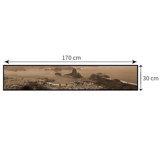 Quadro Decorativo para Cabeceira de Cama Paisagem Rio de Janeiro 170x30cm