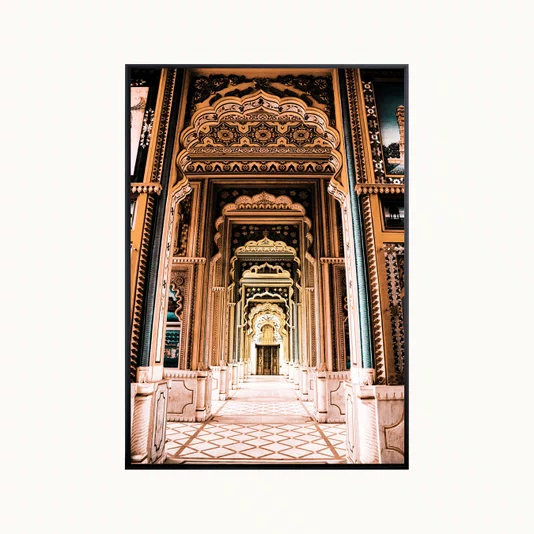 Quadro Decorativo Patrika Gate em  Jaipur Arquitetura Indiana Elegante 100x150 cm