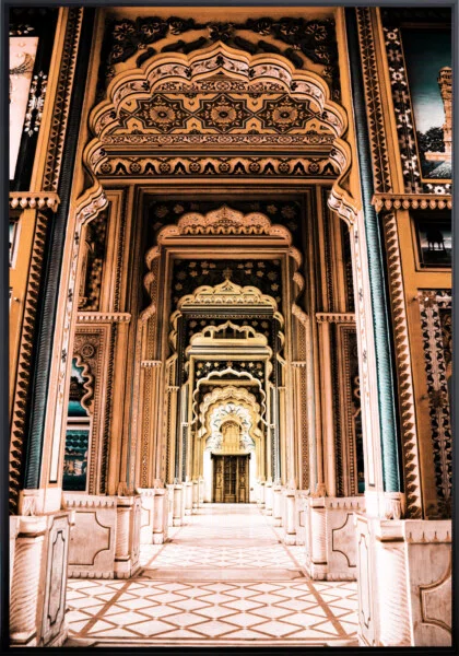 Quadro Decorativo Patrika Gate em  Jaipur Arquitetura Indiana Elegante 100x150 cm