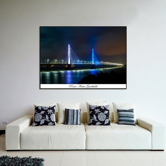 Quadro Decorativo Ponte Anita Garibaldi Laguna Santa Catarina 140x100cm