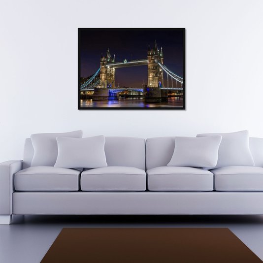 Quadro Decorativo Tower Bridge Ponto Turístico na Cidade de Londres 140x100cm