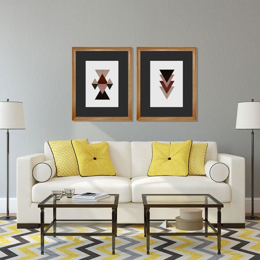 Quadro Decorativo Triângulos Sabedoria e Divindade 90x110cm