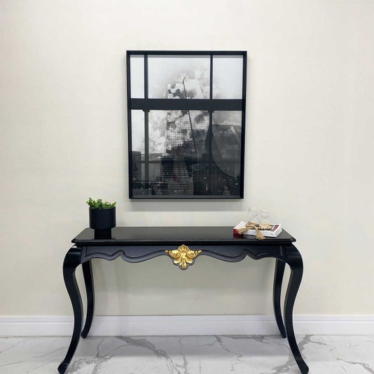 Quadro Decorativo Urbano Preto e Branco com Moldura Chanfrada - Escolha o Tamanho