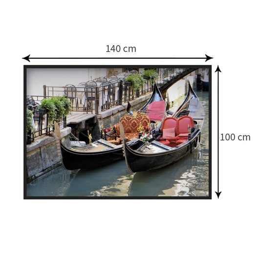 Quadro Decorativo Veneza Barcos 140x100cm