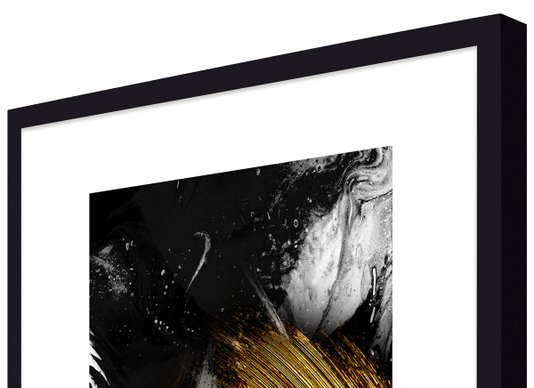 Detalhes: moldura em alto padrão, laqueada na cor preto fosco.