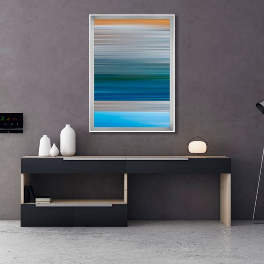 Quadro Decorativo Desenho Abstrato Linhas Horizonte Escolha o Tamanho