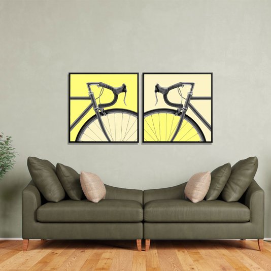 Quadro Dorival Moreira Tela Canvas Bicicleta Speed Pop Art