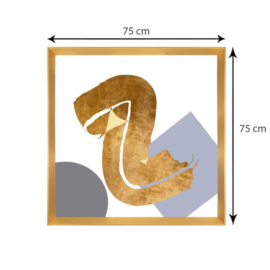 Quadro Dourado Decorativo Arte Moderna Abstrata Escolha o Tamanho