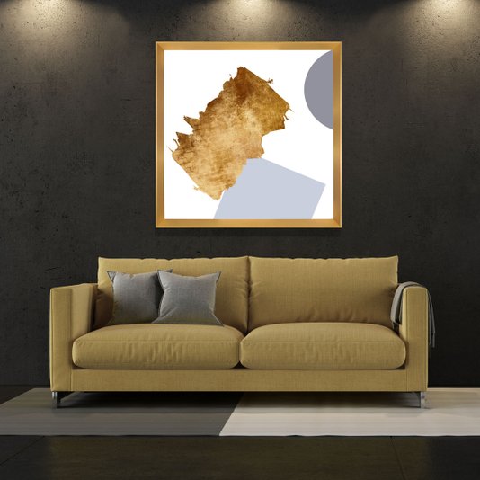 Quadro Dourado Moderno Arte Gold Abstrata - Sofisticação e Elegância na sua Decoração