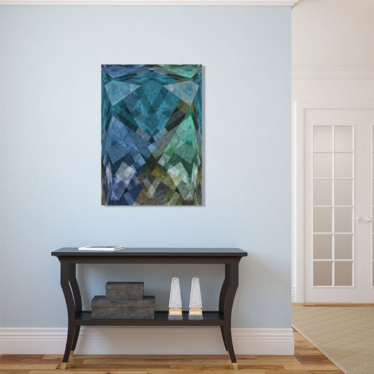 Quadro em Canvas Tela Decorativa Abstrata Vitral Arte Moderna 50x70cm