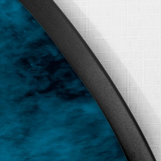 Quadro em MDF Preto de Águas Cristalinas do Mar em  Formato Orgânico