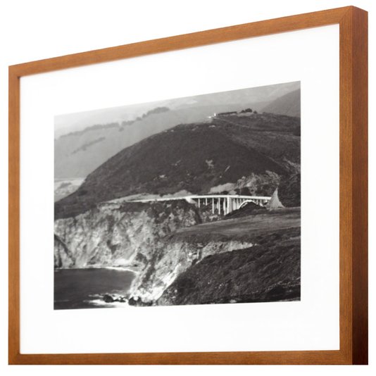 Quadro em Preto e Branco Paisagem Ponte Bixby Creek 40x30 cm