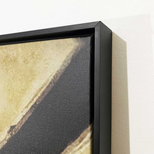 Quadro em Tela: Arte Abstrata Moderna com Moldura Preta - Elegância para sua Decoração