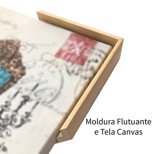 Quadro em Tela Hexagonal Decorativo Vasinho de Planta Suculenta