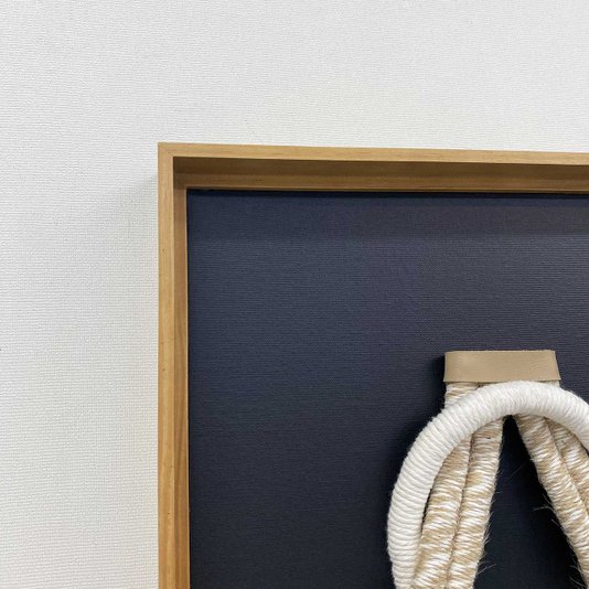 Quadro Escultura Decorativa Arte a Mão em Fios e Madeira 40x120 cm