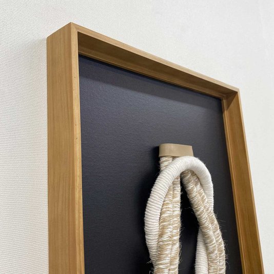 Quadro Escultura Decorativa Arte a Mão em Fios e Madeira 40x120 cm