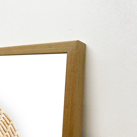 Quadro Estilo Rústico Arte Folhas em Palha com Moldura Natural: Charme Decorativo