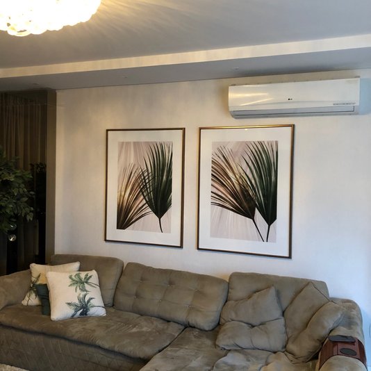 Ambiente real, quadros feitos por nós em tamanho personalizado. Conforme solicitação da cliente.