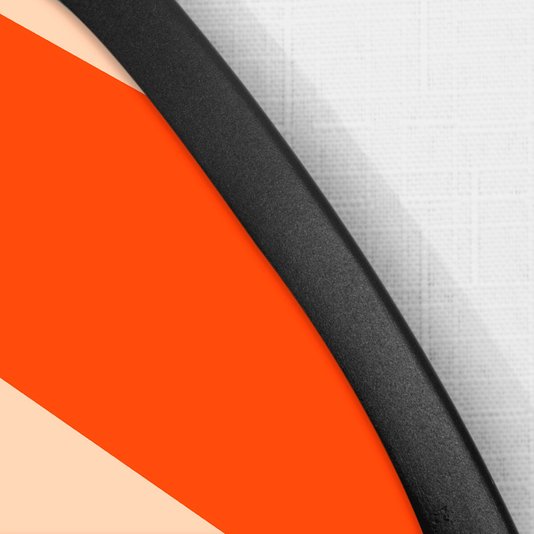 Quadro Formato Orgânico  Abstrato em Tons Vibrantes com Moldura em MDF Preto