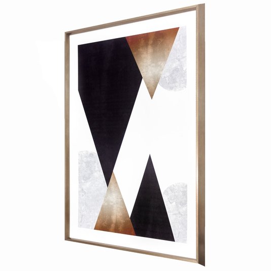Quadro Geométrico Abstrato Escandinavo Triângulos 60x80cm