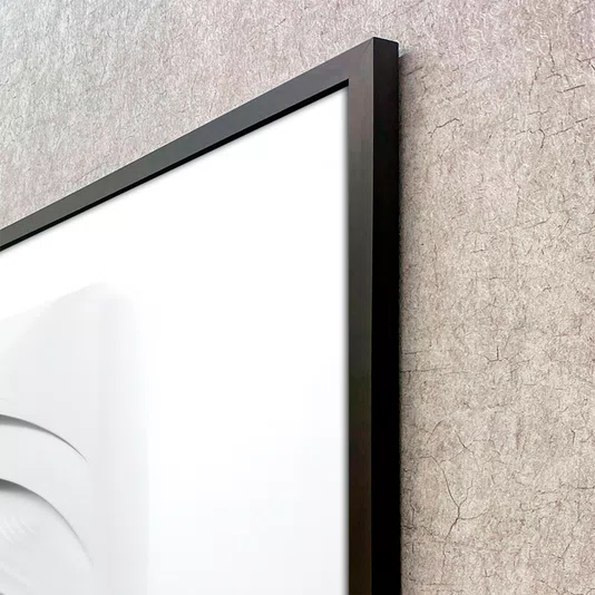 Quadro Geométrico Abstrato Moderno Design e Contraste com Moldura e Vidro