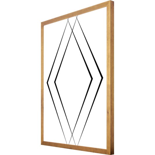 Quadro Geométrico Abstrato Triângulos Minimalista 60x80cm